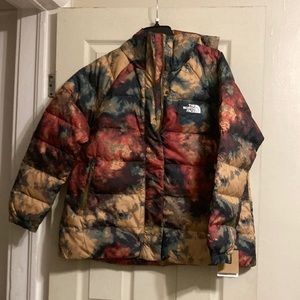 NWT North Face Hydrenalite Down MIDI - Antelope Tan Ice Dye Print